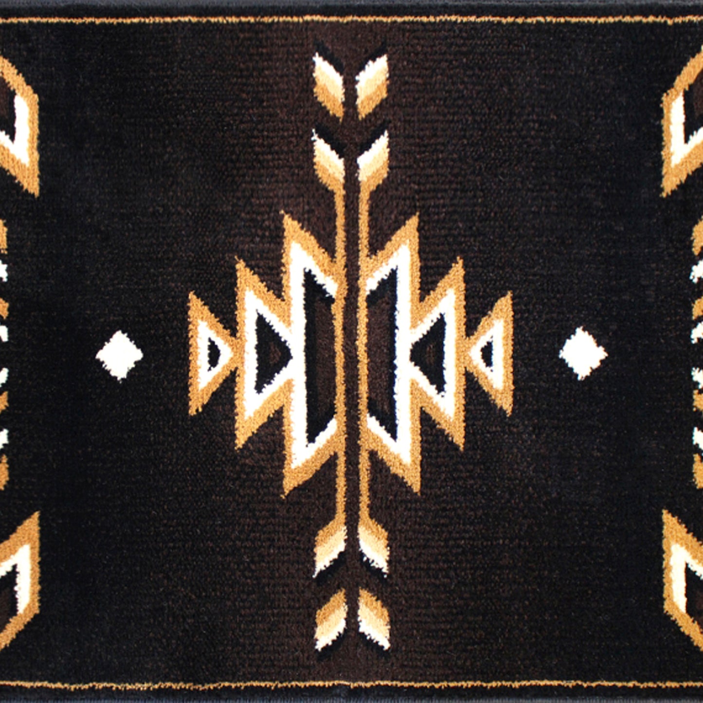 Amado Collection Southwestern 2' x 3' Brown Area Rug - Olefin Accent Rug with Jute Backing - Living Room, Bedroom, Entryway Brown