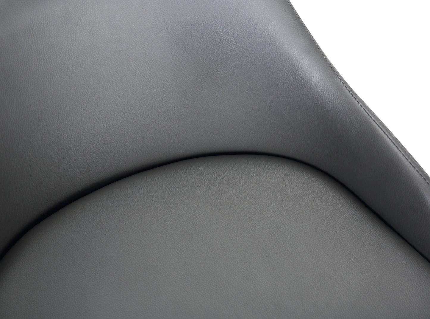 Alec Swivel Faux Leather and Wood Bar Stool in Counter and Bar Height