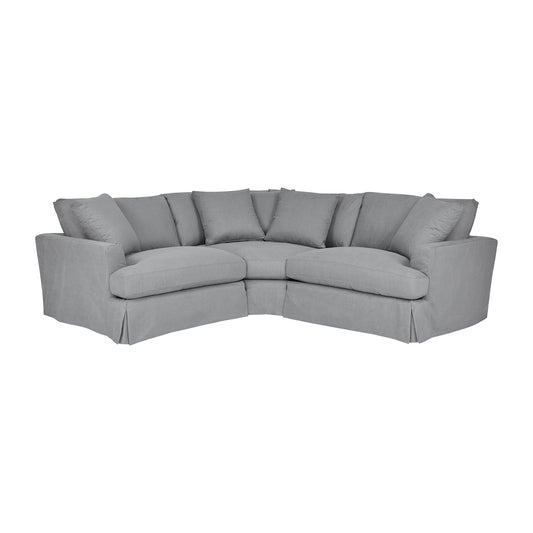 Ciara Upholstered 3 Piece Sectional Sofa in Slate Gray