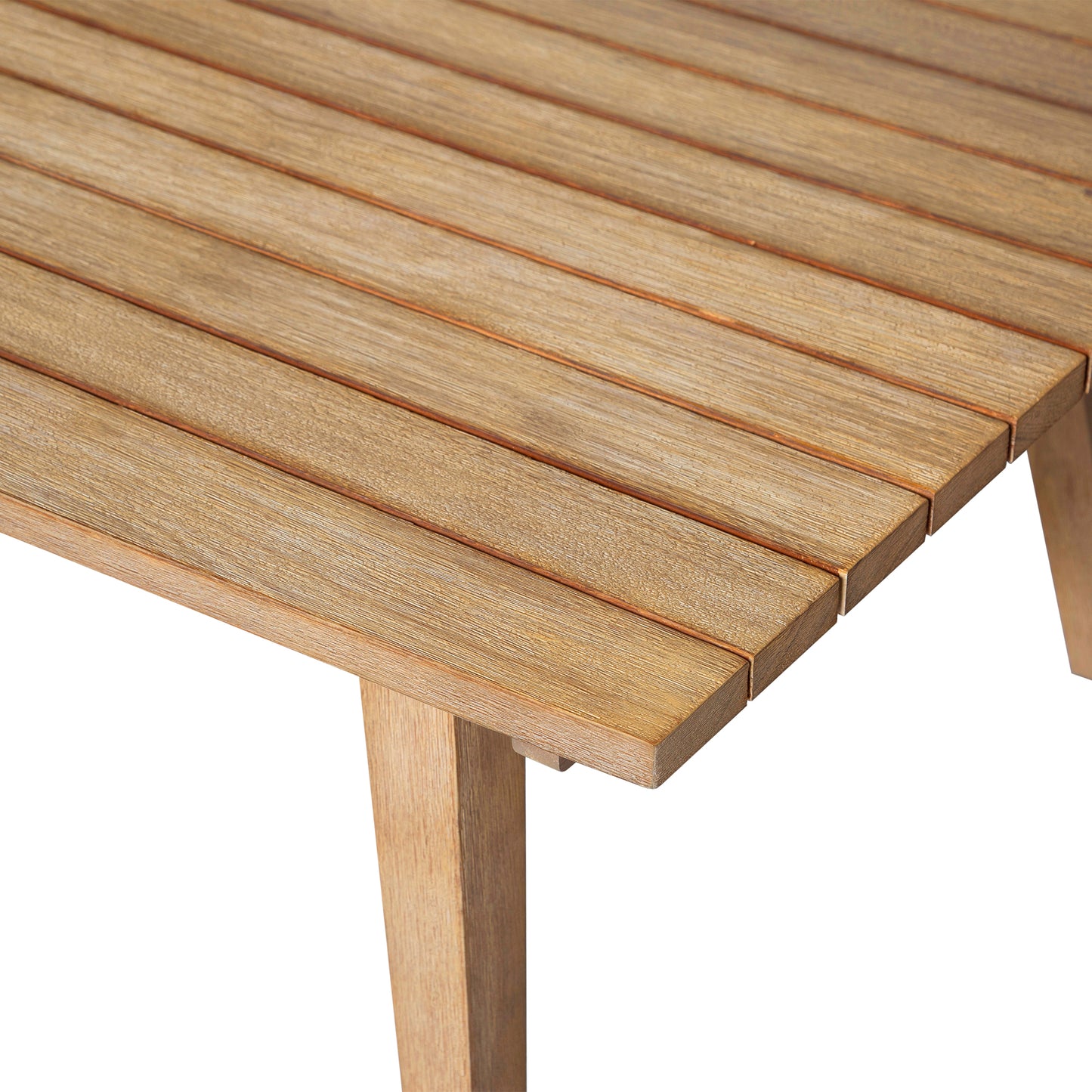 Cypress Outdoor Patio Coffee Table in Blonde Eucalyptus Wood