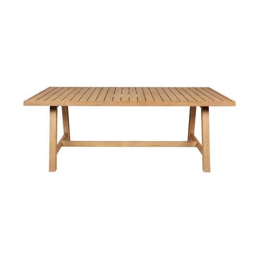 Cypress Outdoor Patio Dining Table in Blonde Eucalyptus Wood