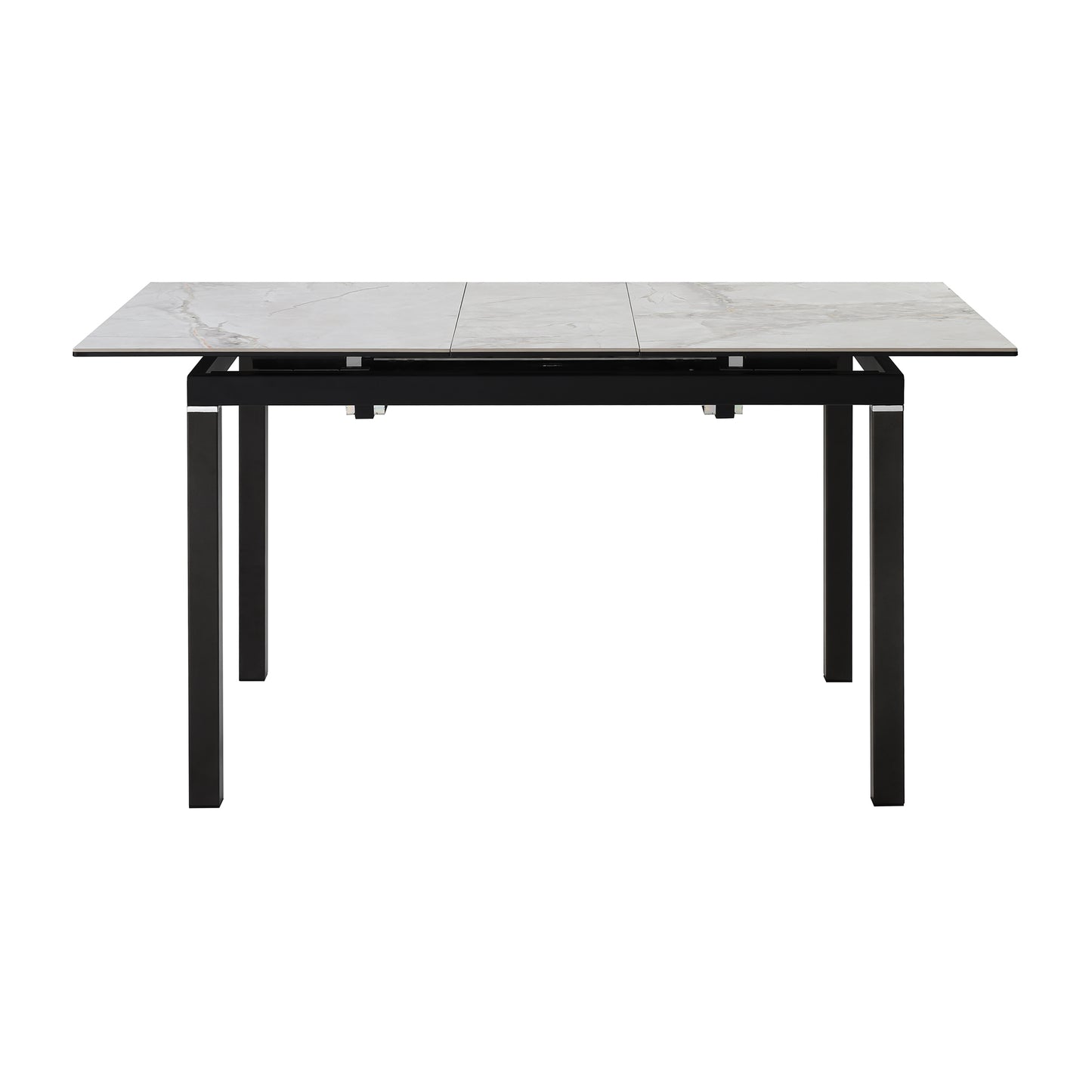 Giana Extendable Dining Table in Stone and Metal