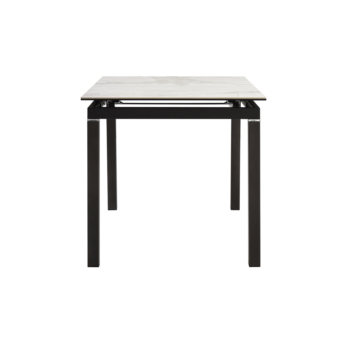 Giana Extendable Dining Table in Stone and Metal