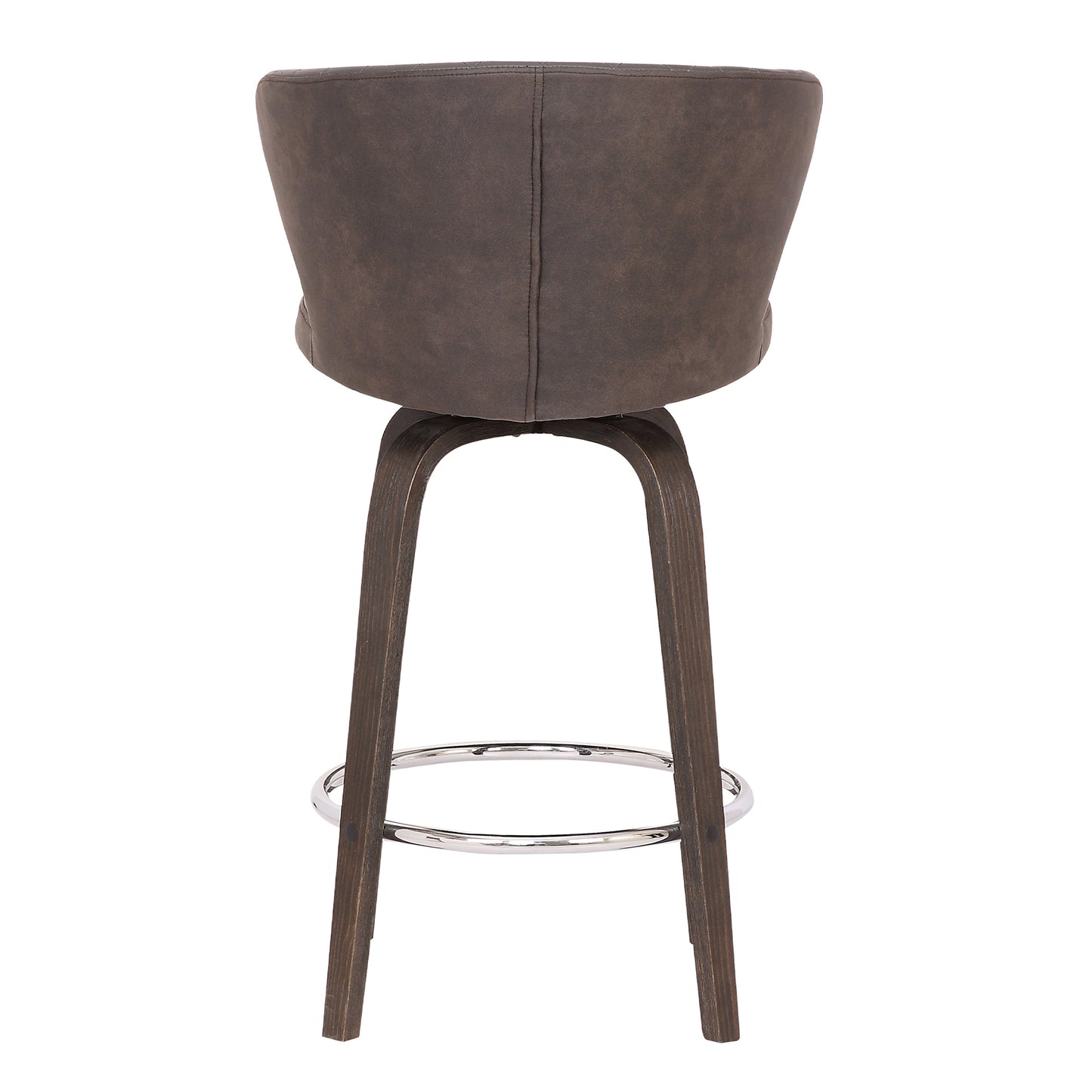 Mynette Swivel Faux Leather Bar Stool