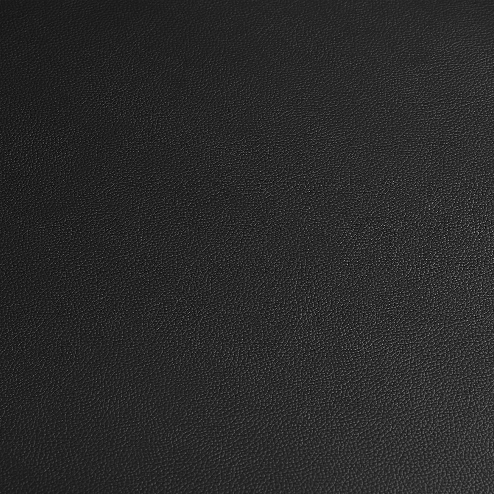 Rocco Upholstered Dining Chair in Taupe Gray and Black Faux Leather with Black Metal Legs - Set of 2