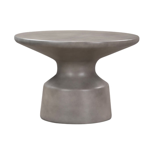 Sephie Round Pedestal Coffee Table in Gray Concrete