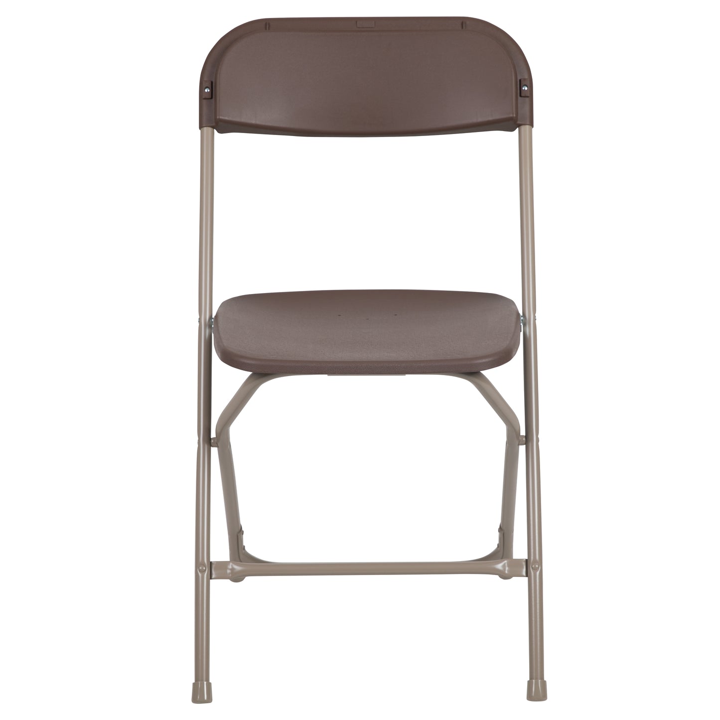 Hercules Series Plastic Folding Chair Brown - 2 Pack 650LB Weight Capacity Comfortable Event Chair-Lightweight Folding Chair Brown 2-LE-L-3-BROWN-GG