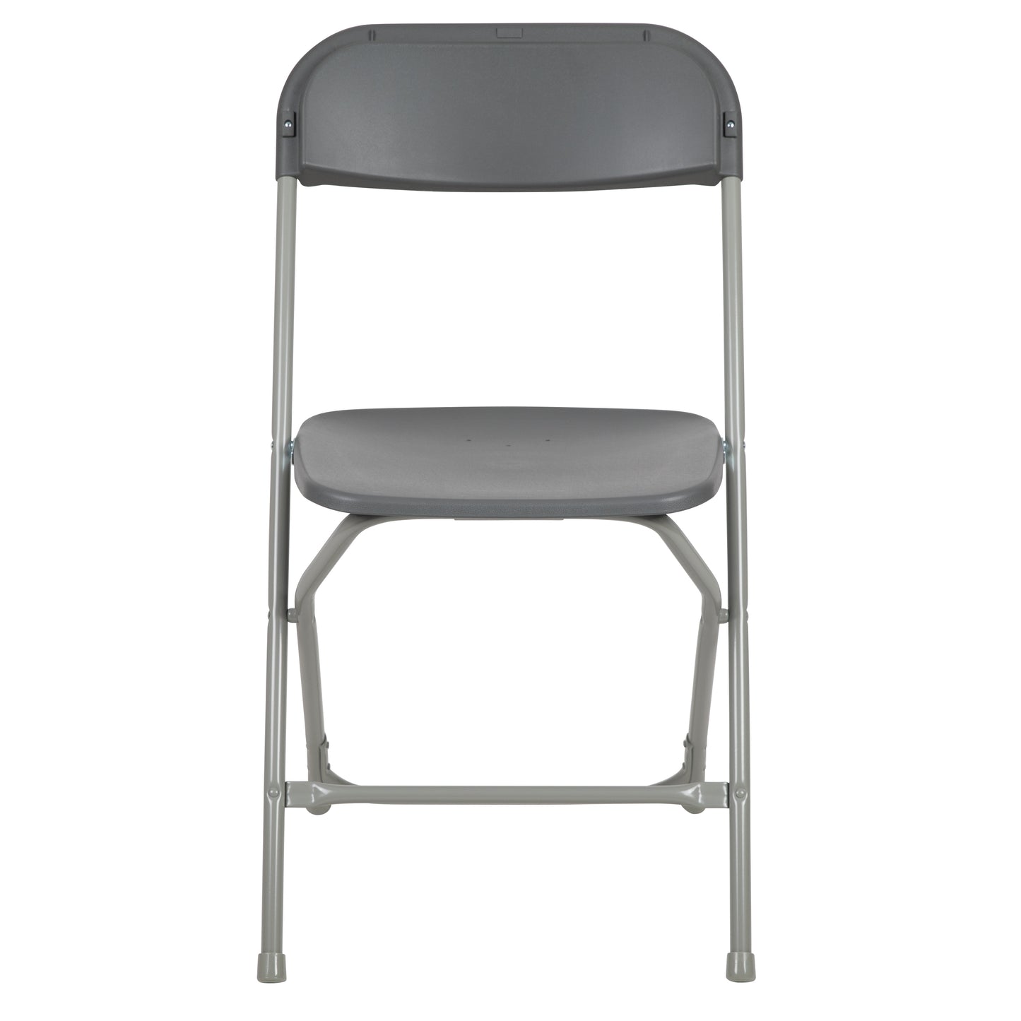 Hercules Series Plastic Folding Chair Grey - 2 Pack 650LB Weight Capacity Comfortable Event Chair-Lightweight Folding Chair Grey