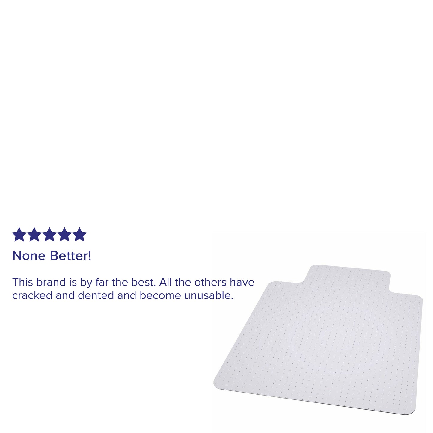 Jackson 36'' x 48'' Big & Tall 400 lb. Capacity Carpet Chair Mat with Lip Clear