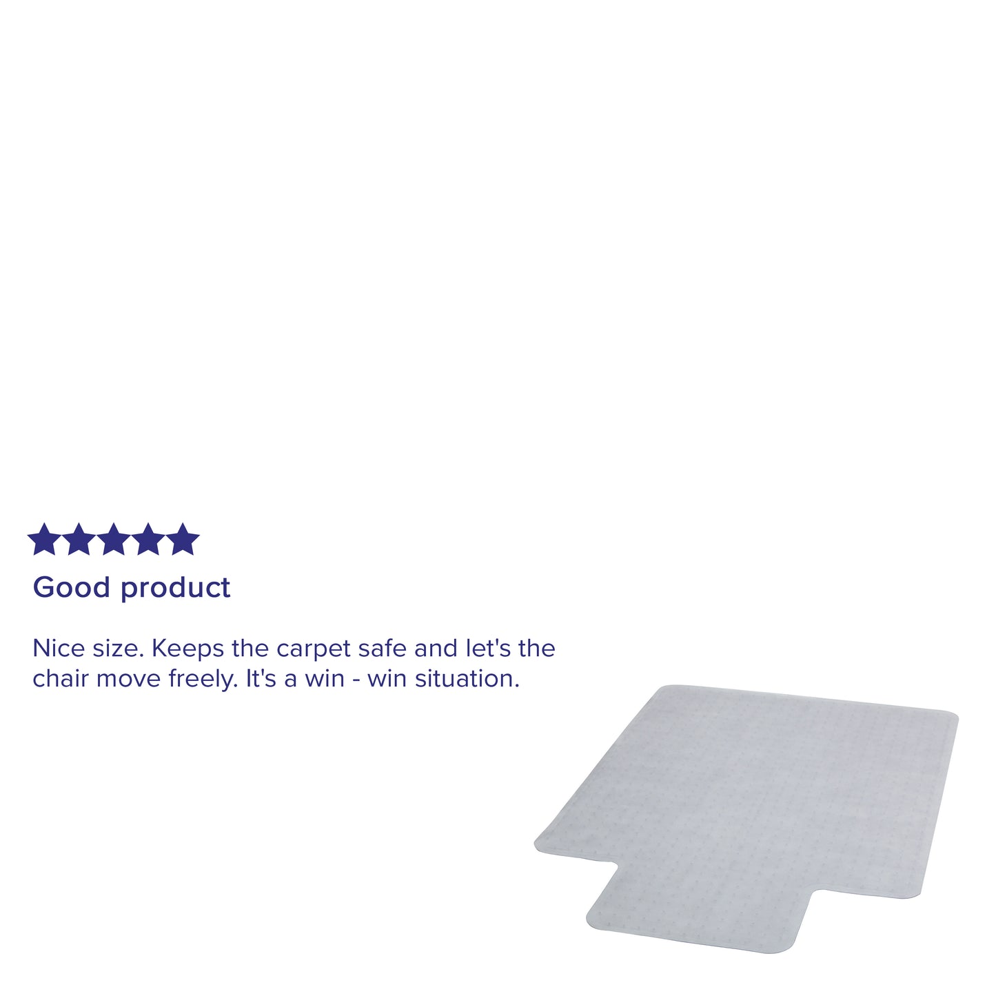 Jackson 45'' x 53'' Carpet Chair Mat with Lip Clear