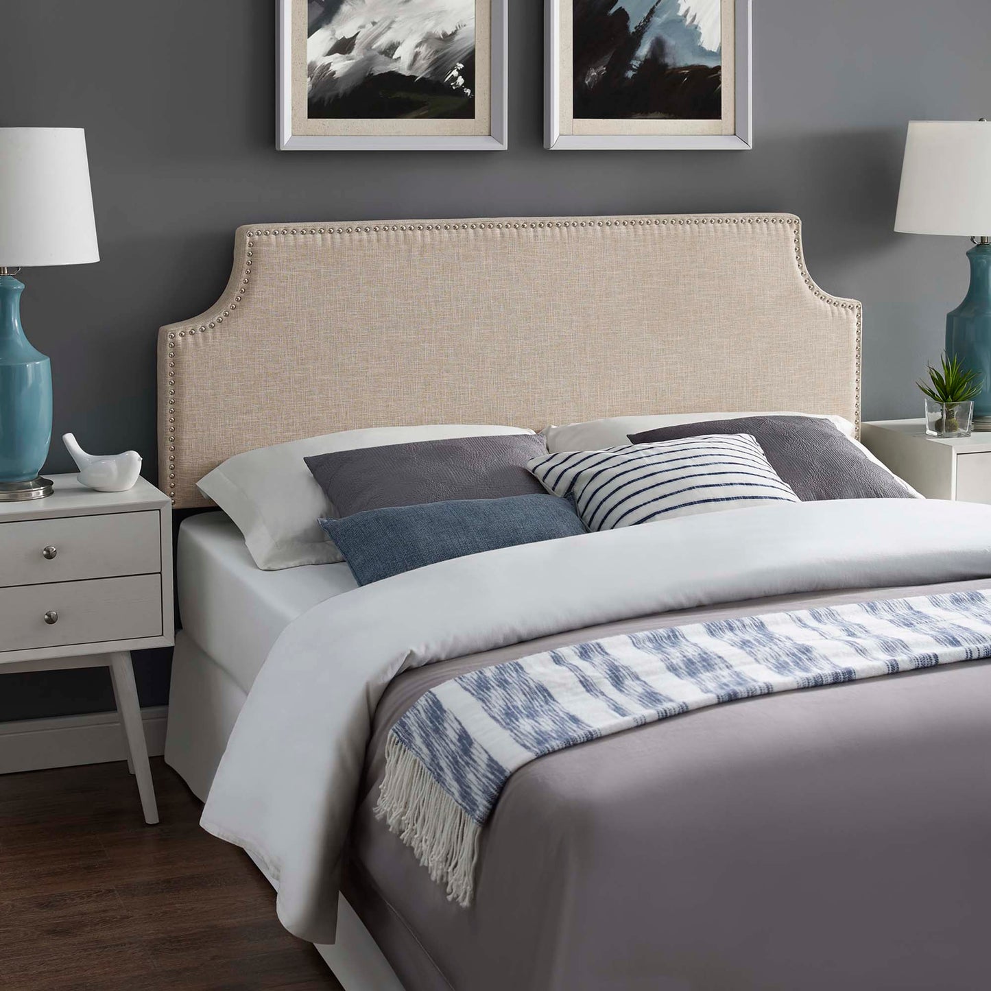 Laura Upholstered Fabric Queen Headboard by Modway MOD-5394-BEI