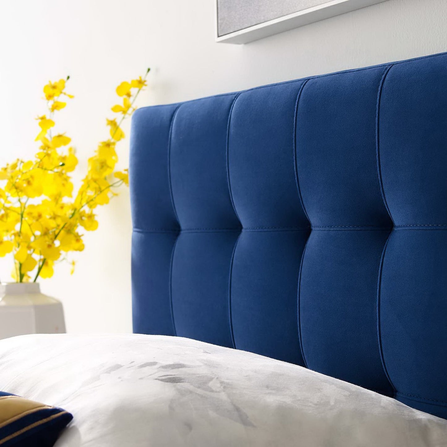 Lily Biscuit Tufted Performance Velvet Twin Headboard by Modway MOD-6118-NAV