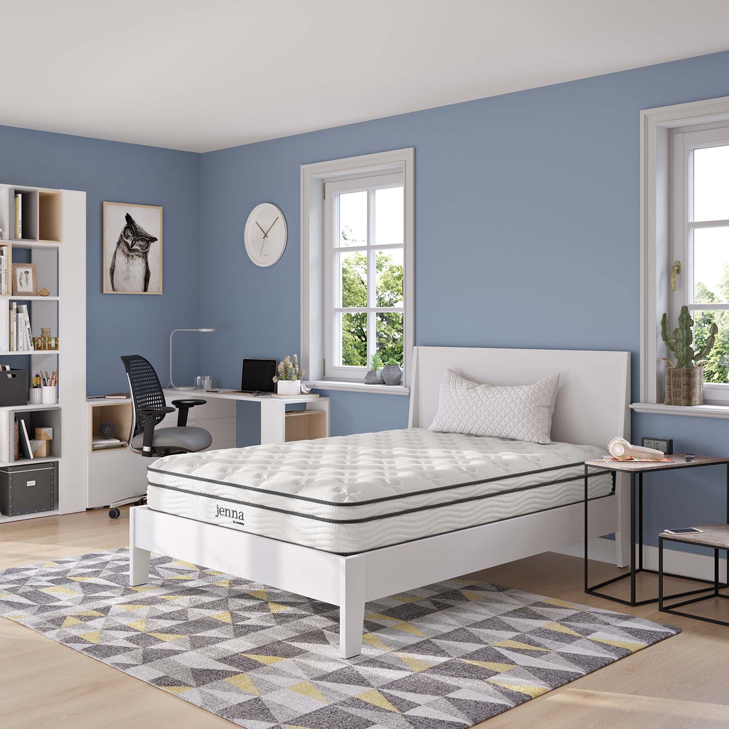 Jenna 8" Innerspring and Foam Full Mattress by Modway MOD-6134-WHI
