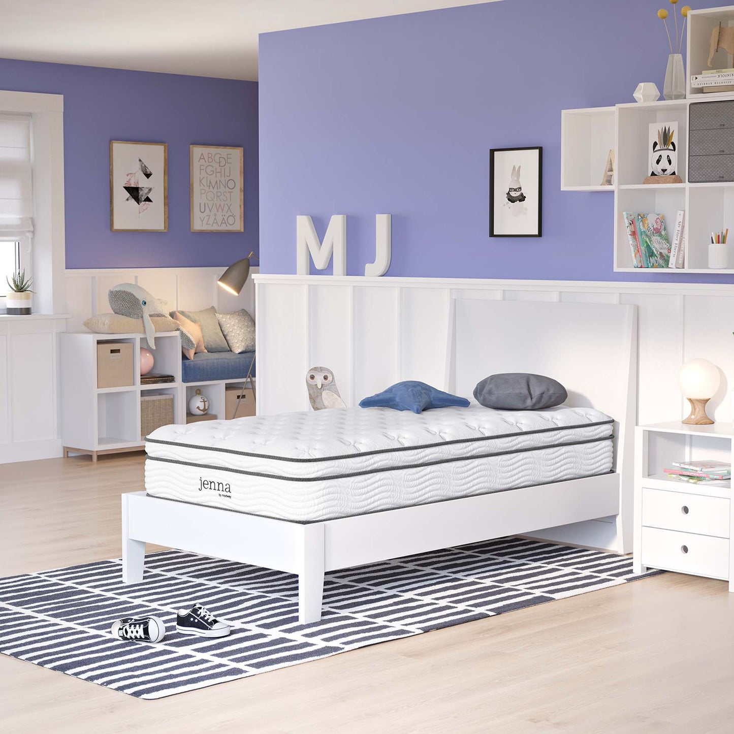 Jenna 10" Innerspring and Foam Twin XL Mattress by Modway MOD-6363-WHI