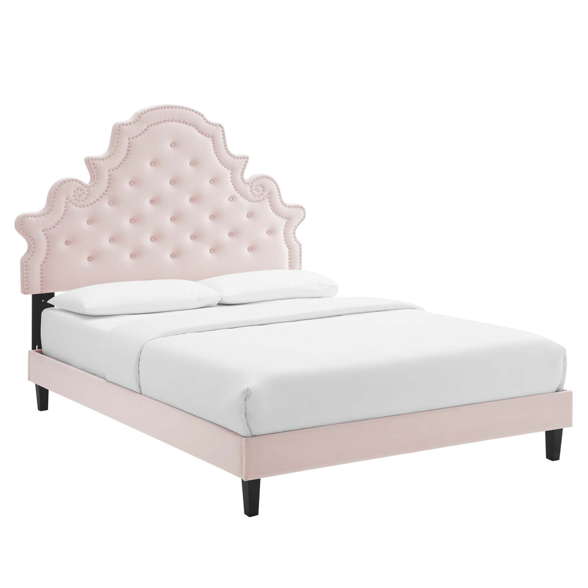 Gwyneth Tufted Performance Velvet Queen Platform Bed by Modway