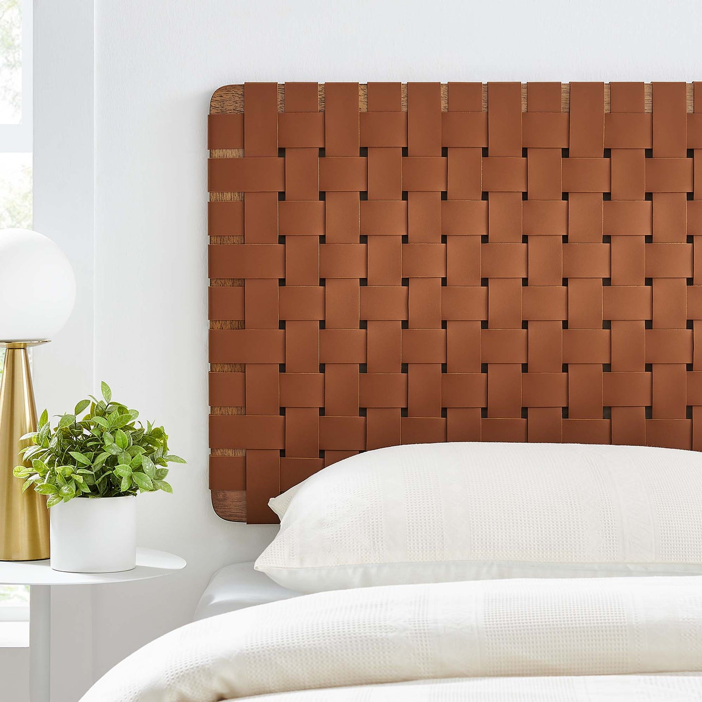 Sparta Weave Vegan Leather Headboard by Modway - Full, King, Queen, Twin Options