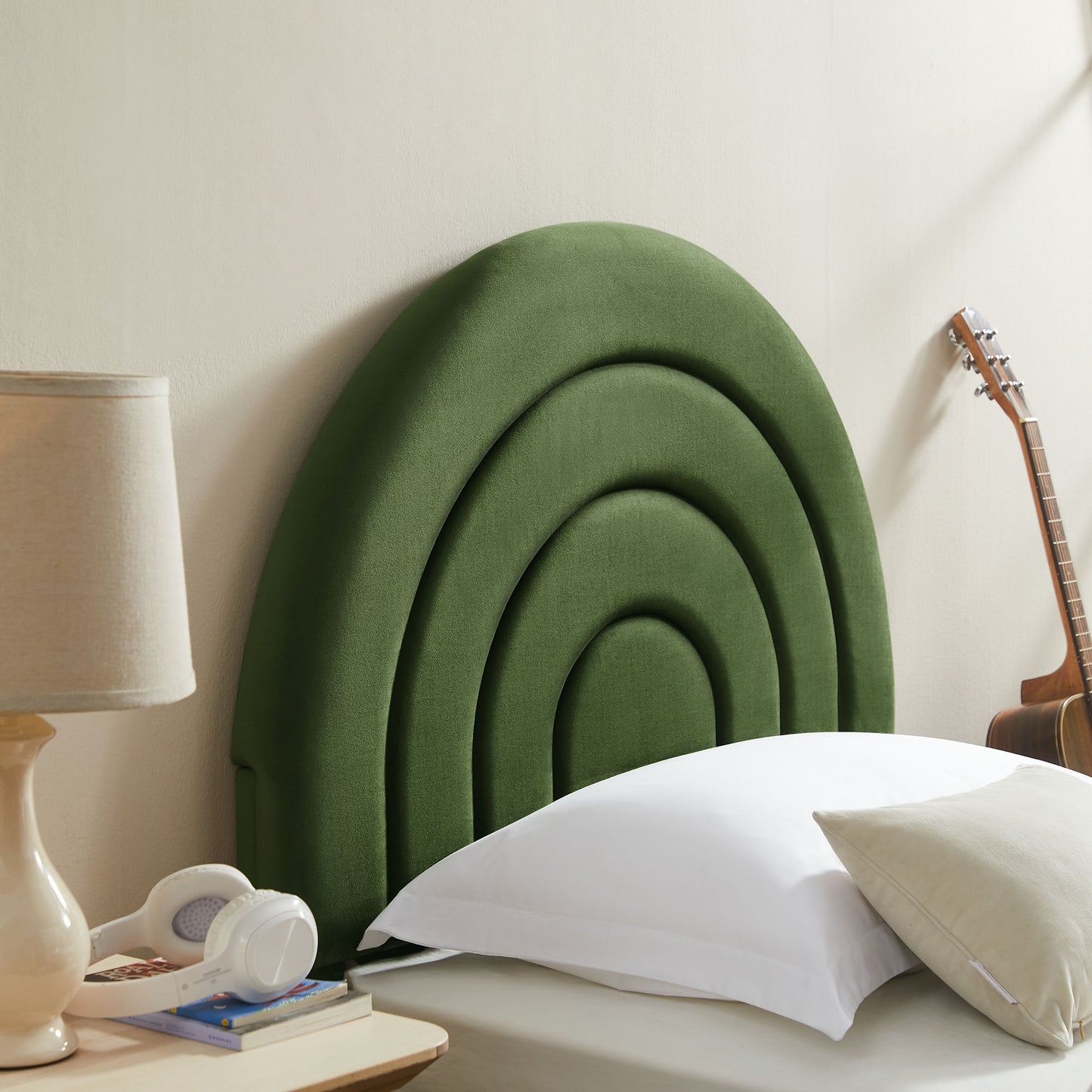 Solana Arched Performance Velvet Twin Platform Bed by Modway MOD-7165-MOG
