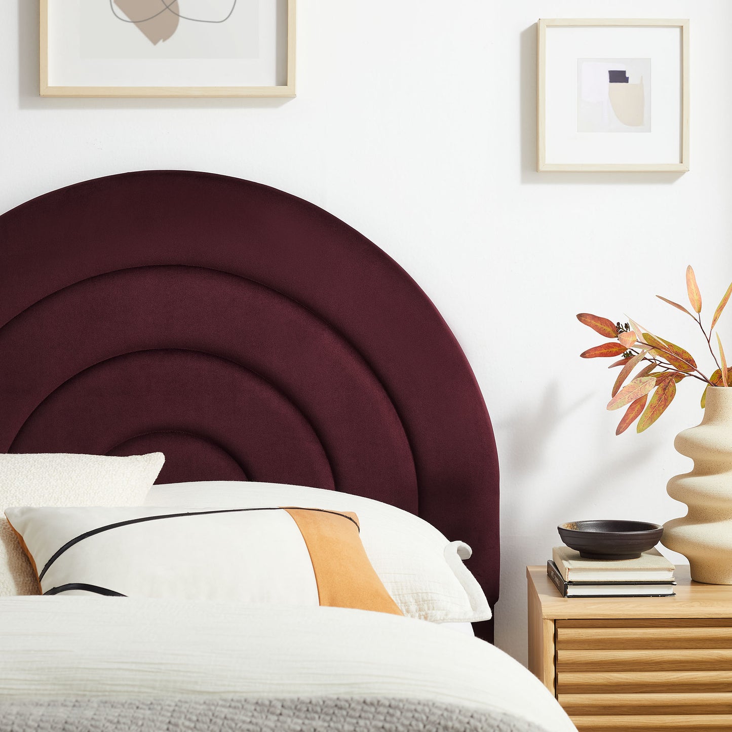 Solana Arched Performance Velvet Twin Headboard by Modway MOD-7169-MUL