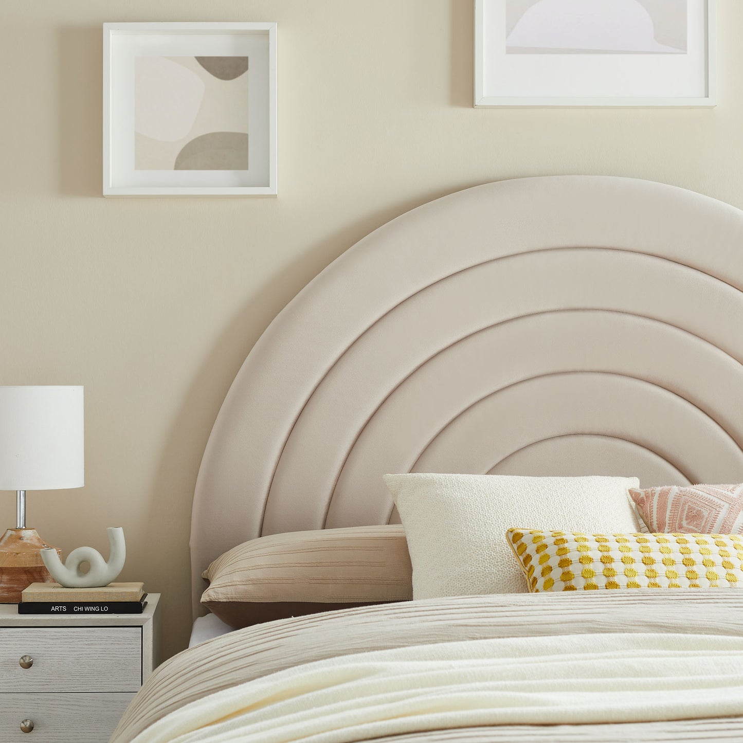 Solana Arched Performance Velvet Queen Headboard by Modway MOD-7171-ALM