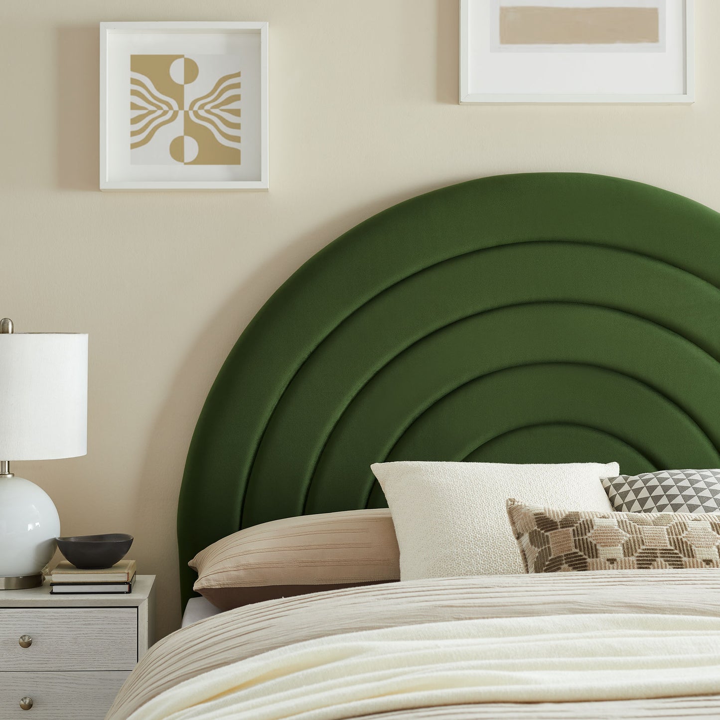 Solana Arched Performance Velvet Queen Headboard by Modway MOD-7171-MOG