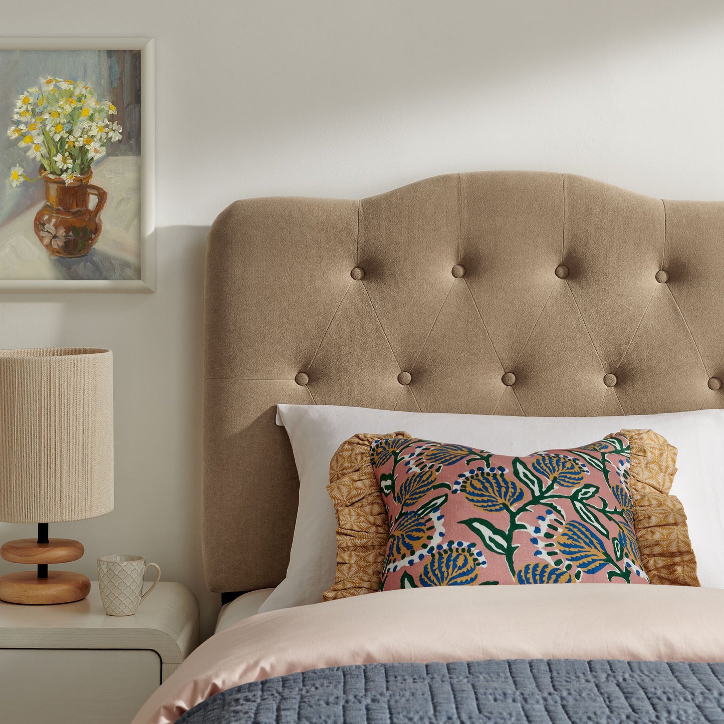 Annabel Premium Linen Blend Twin Headboard by Modway