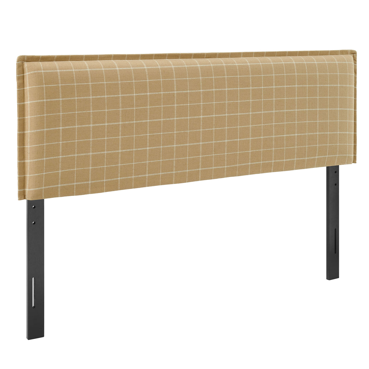 Camille Checkered Linen Blend Queen Size Headboard by Modway