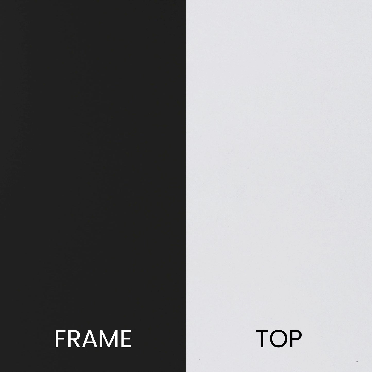 Hampstead Collection End Table - Modern White Finish Accent Table with Crisscross Matte Black Frame White Top/Matte Black Frame