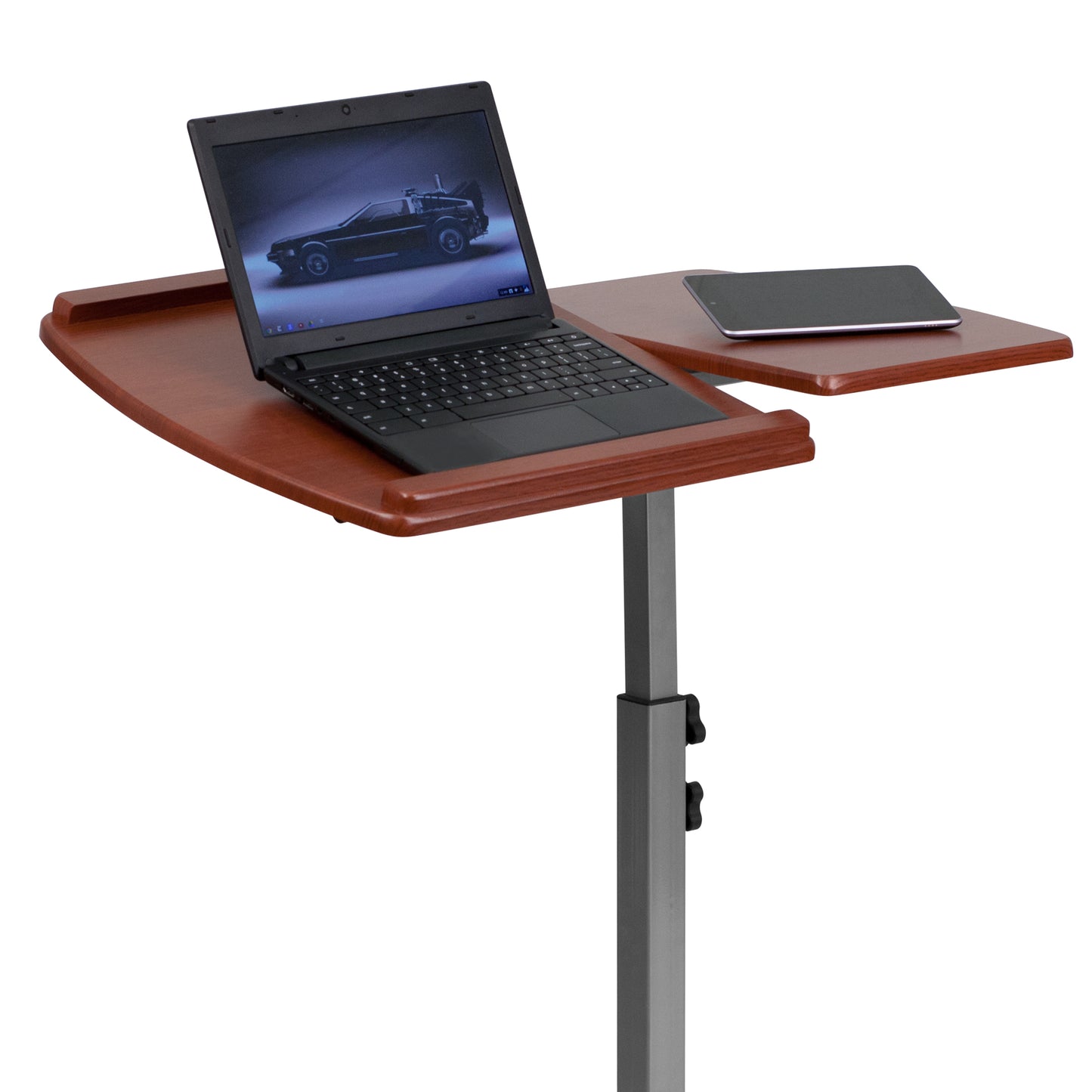 Dunbar Angle and Height Adjustable Mobile Laptop Computer Table with Cherry Top Cherry NAN-JN-2762-GG