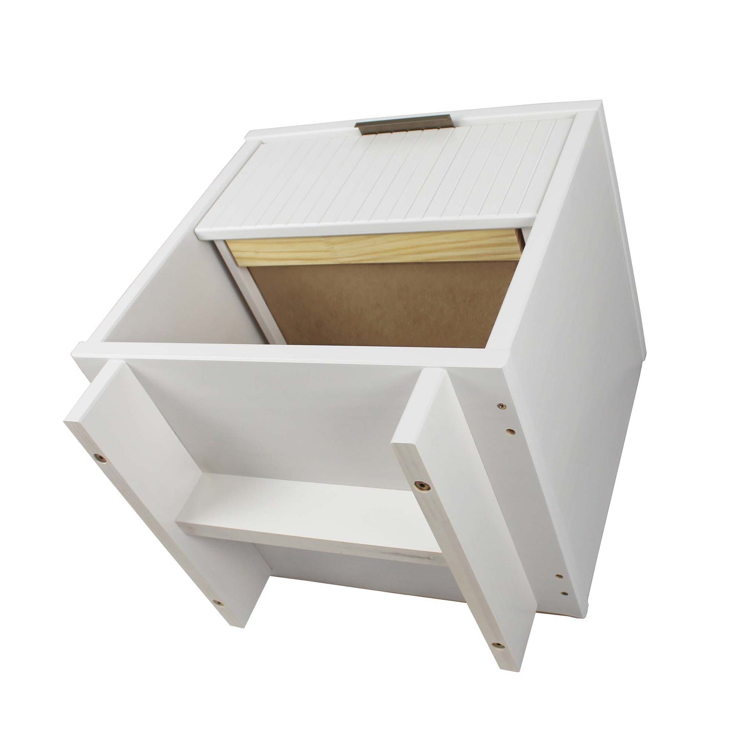 Manhattan Comfort Granville Modern Nightstand 1.0 with 1 Full Extension Drawers in White