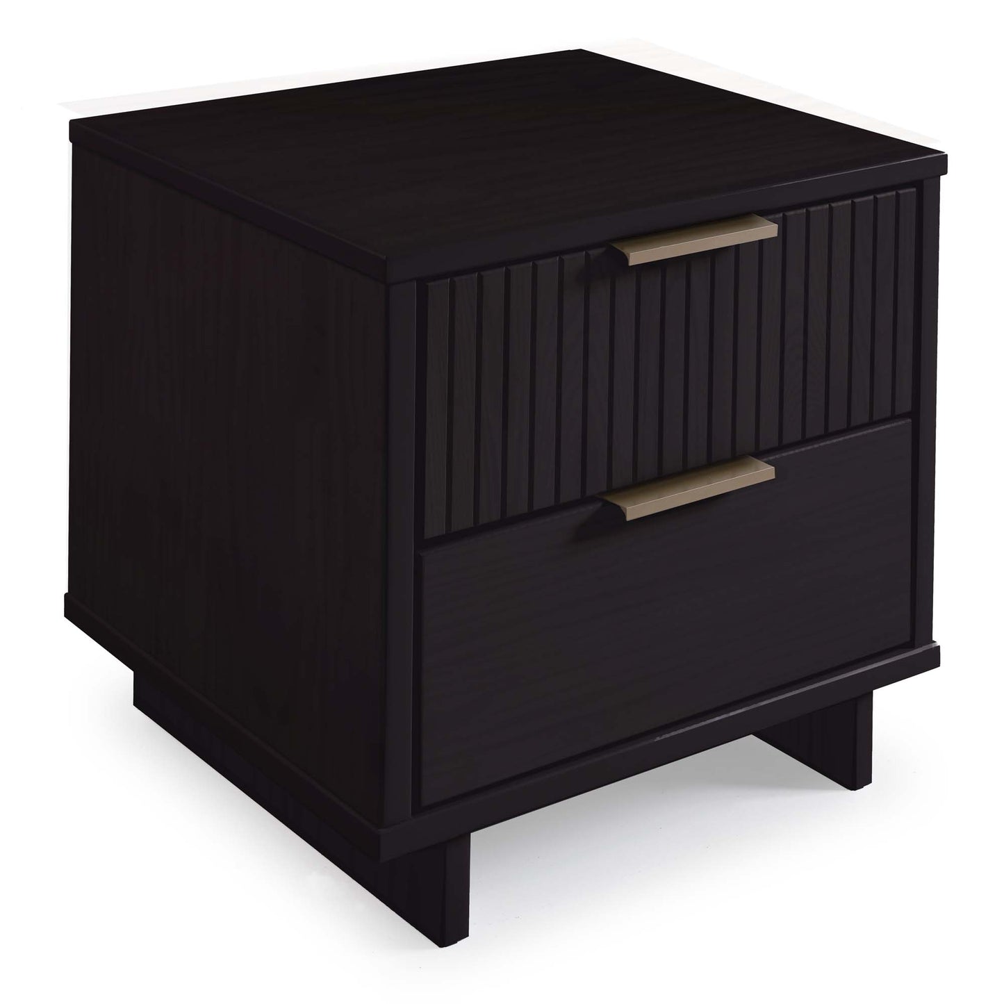 Granville Modern 18" Nightstand in Black (2-Drawer)