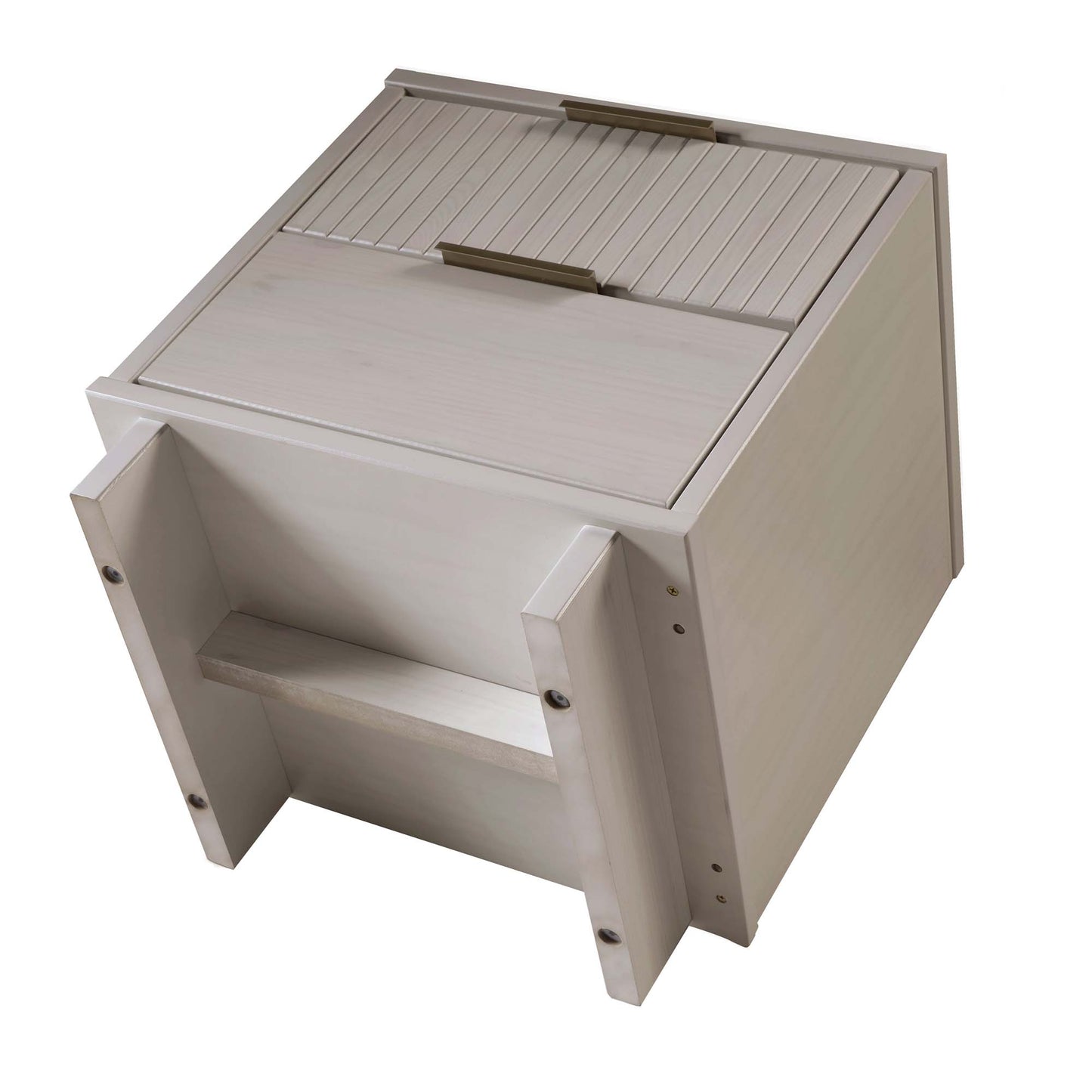 Manhattan Comfort Granville Modern Nightstand 2.0 with 2 Full Extension Drawers in Light Grey NS-5016