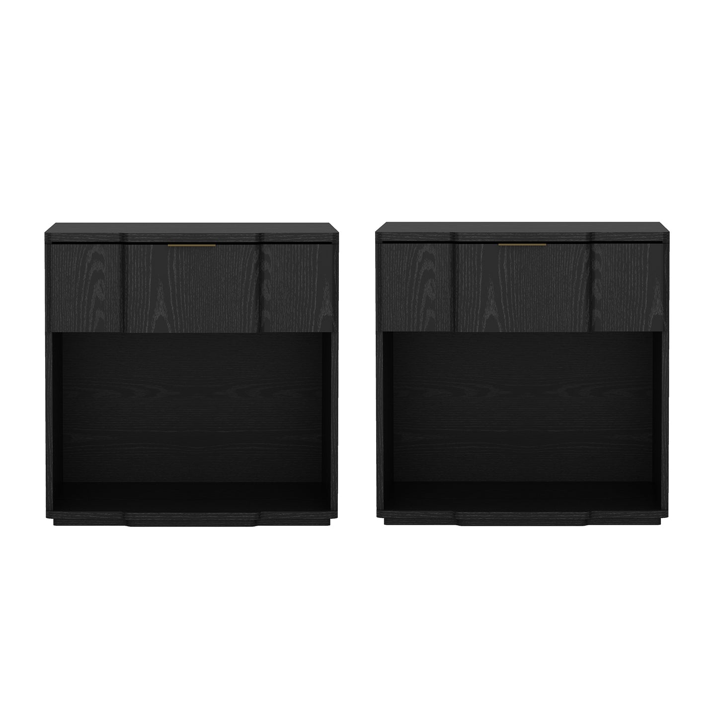 Clive Mid-Century Modern 22" Nightstand in Black (1-Drawer) NS1561-2