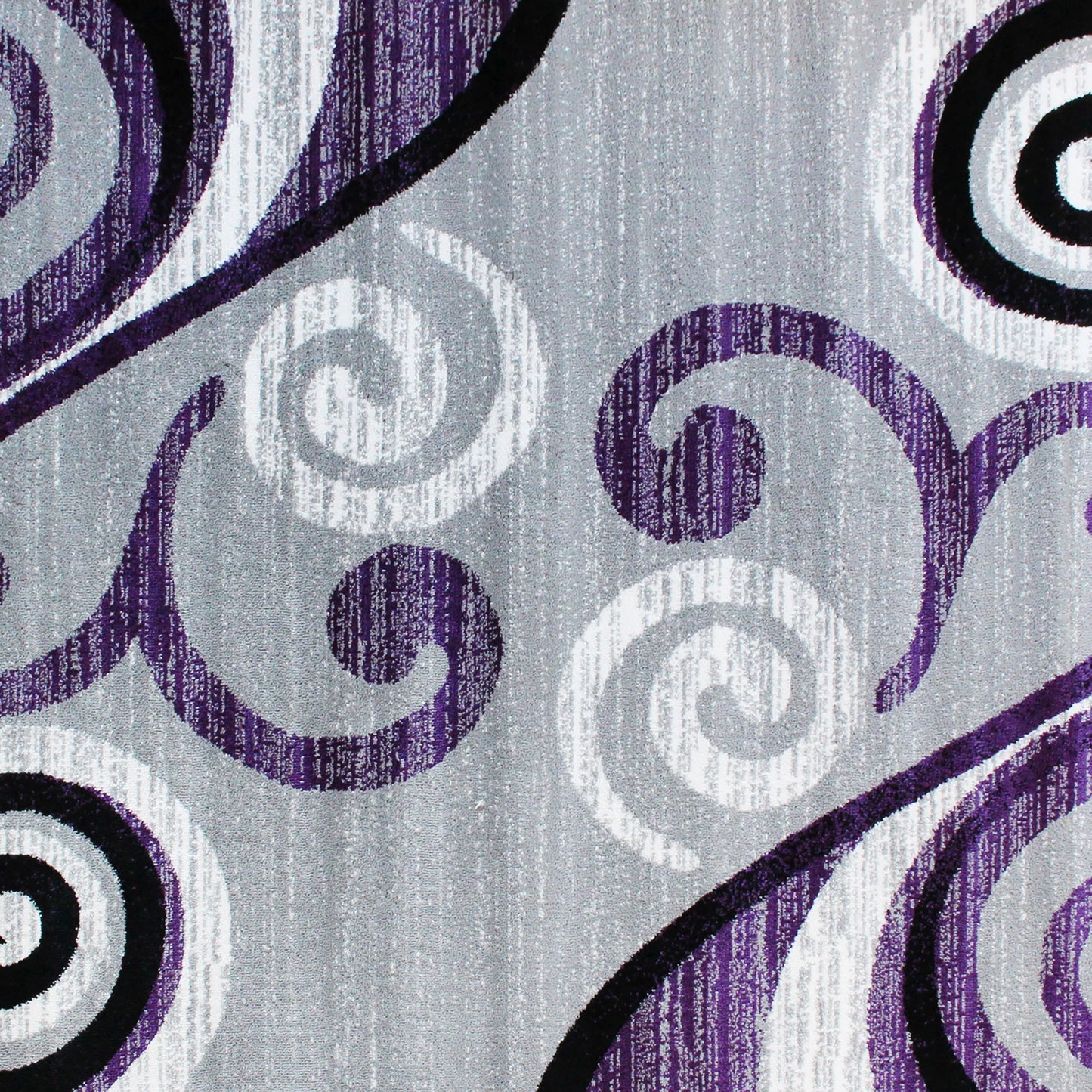 Valli Collection 2' x 11' Purple Abstract Area Rug - Olefin Rug with Jute Backing - Hallway, Entryway, Bedroom, Living Room Purple