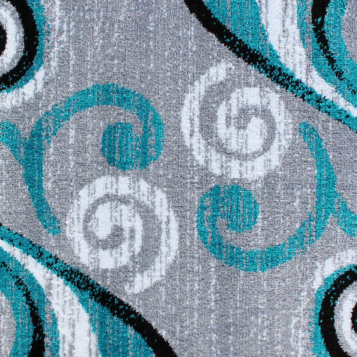 Valli Collection 2' x 3' Turquoise Abstract Area Rug - Olefin Rug with Jute Backing - Hallway, Entryway, Bedroom, Living Room Turquoise