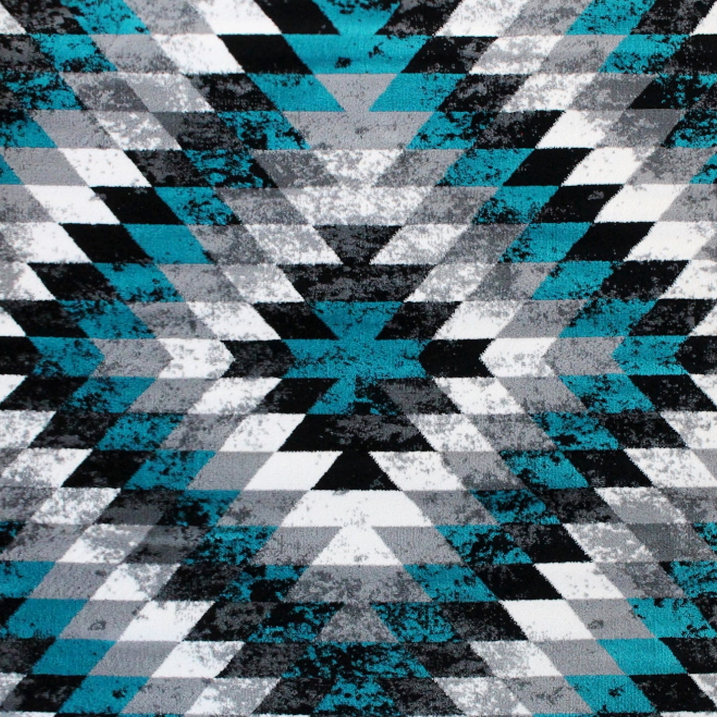 Teagan Collection Southwestern 8' x 10' Turquoise Area Rug - Olefin Rug with Jute Backing - Entryway, Living Room, Bedroom Turquoise