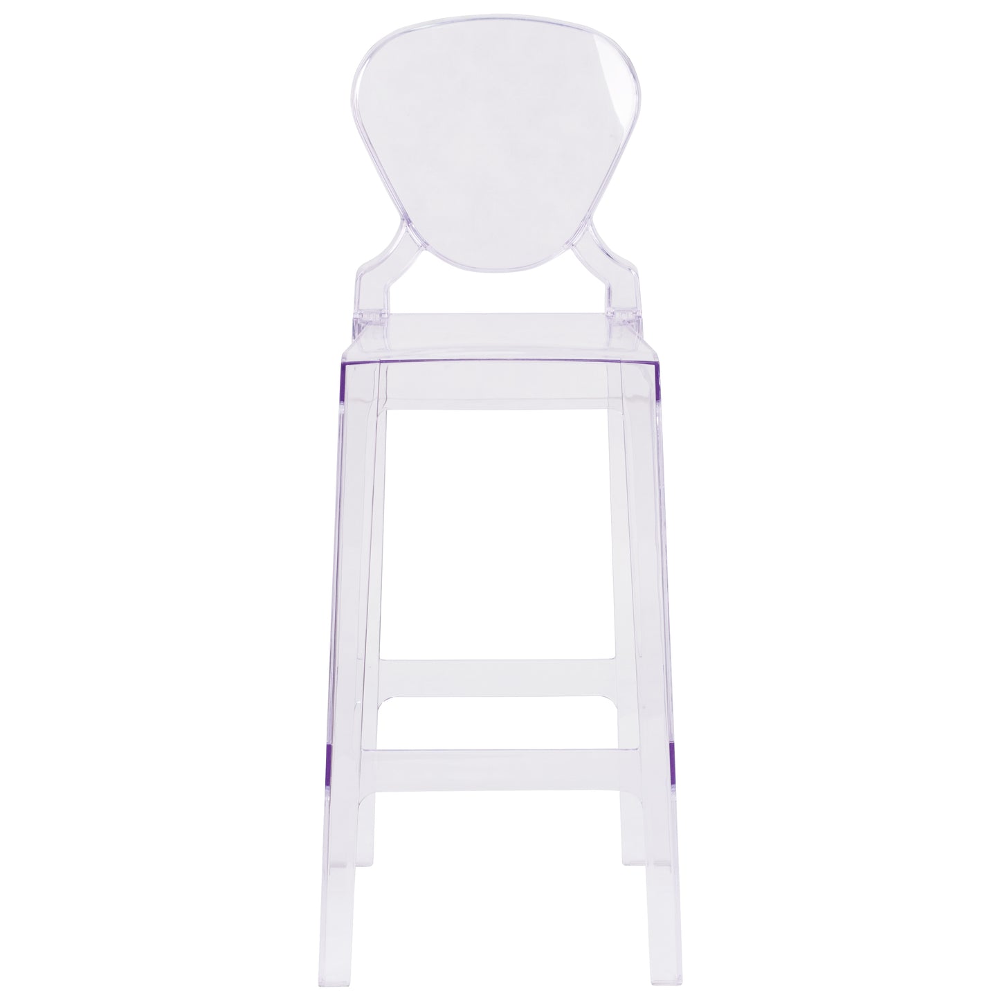 Theo Ghost Barstool with Tear Back in Transparent Crystal Transparent Crystal OW-TEARBACK-29-GG