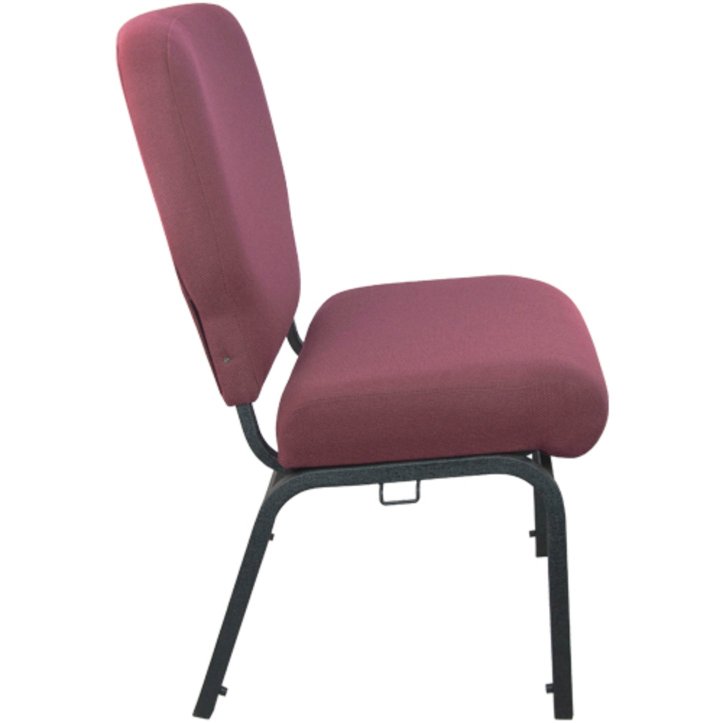 Advantage Signature Elite Maroon Church Chair - 20 in. Wide Maroon Fabric/Black Textured Frame