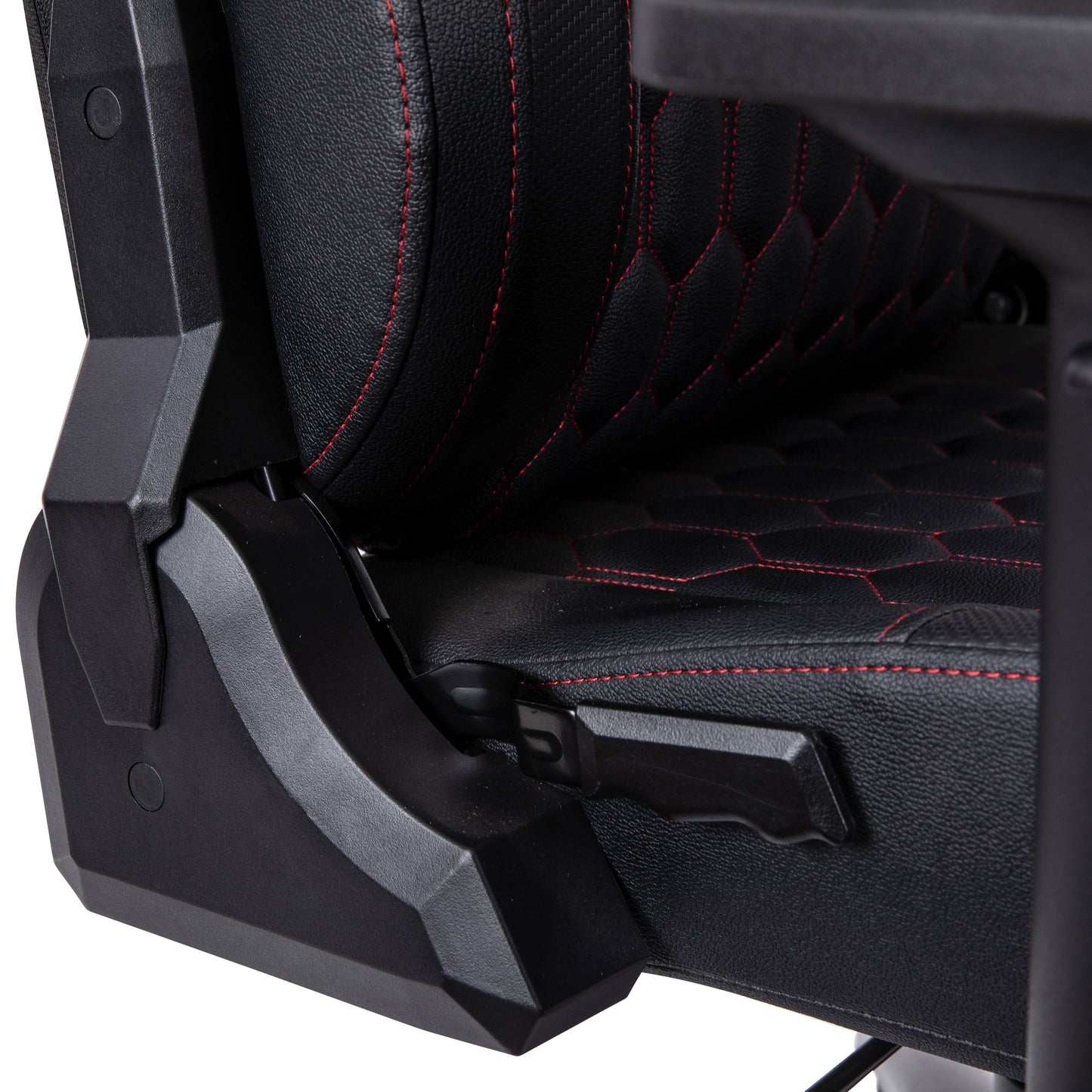 Falco Ergonomic High Back Adjustable Gaming Chair with 4D Armrests, Headrest Pillow, and Adjustable Lumbar Support, Black with Red Stitching Black with Red Trim