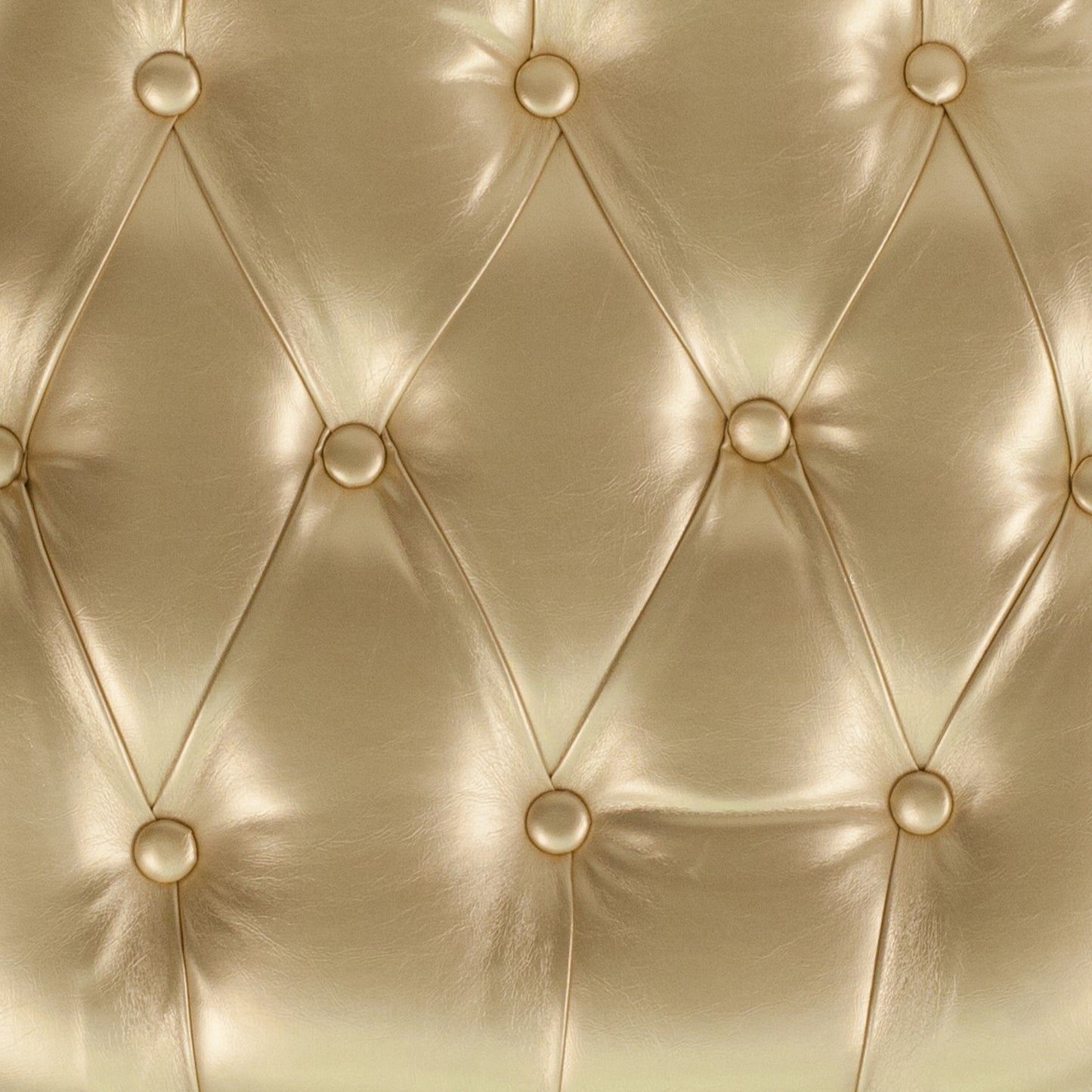 Louise Hard Gold Tufted Vinyl Chiavari Chair Cushion Gold