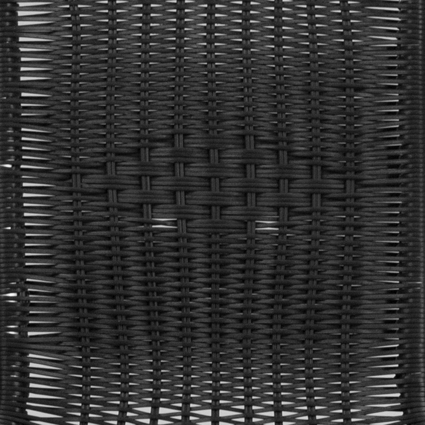 Lila Commercial Aluminum and Black Rattan Indoor-Outdoor Restaurant Stack Chair Aluminum and Black