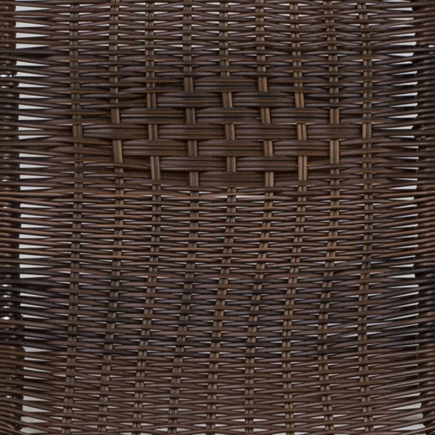 Lila Commercial Aluminum and Dark Brown Rattan Indoor-Outdoor Restaurant Stack Chair Aluminum and Dark Brown