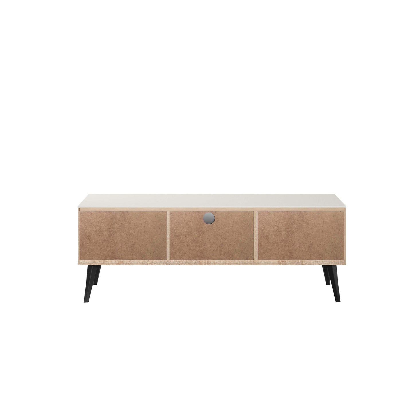 Manhattan Comfort Haley 55.10" Mid-Century Modern TV Stand in Natural and Nude TV005-NN