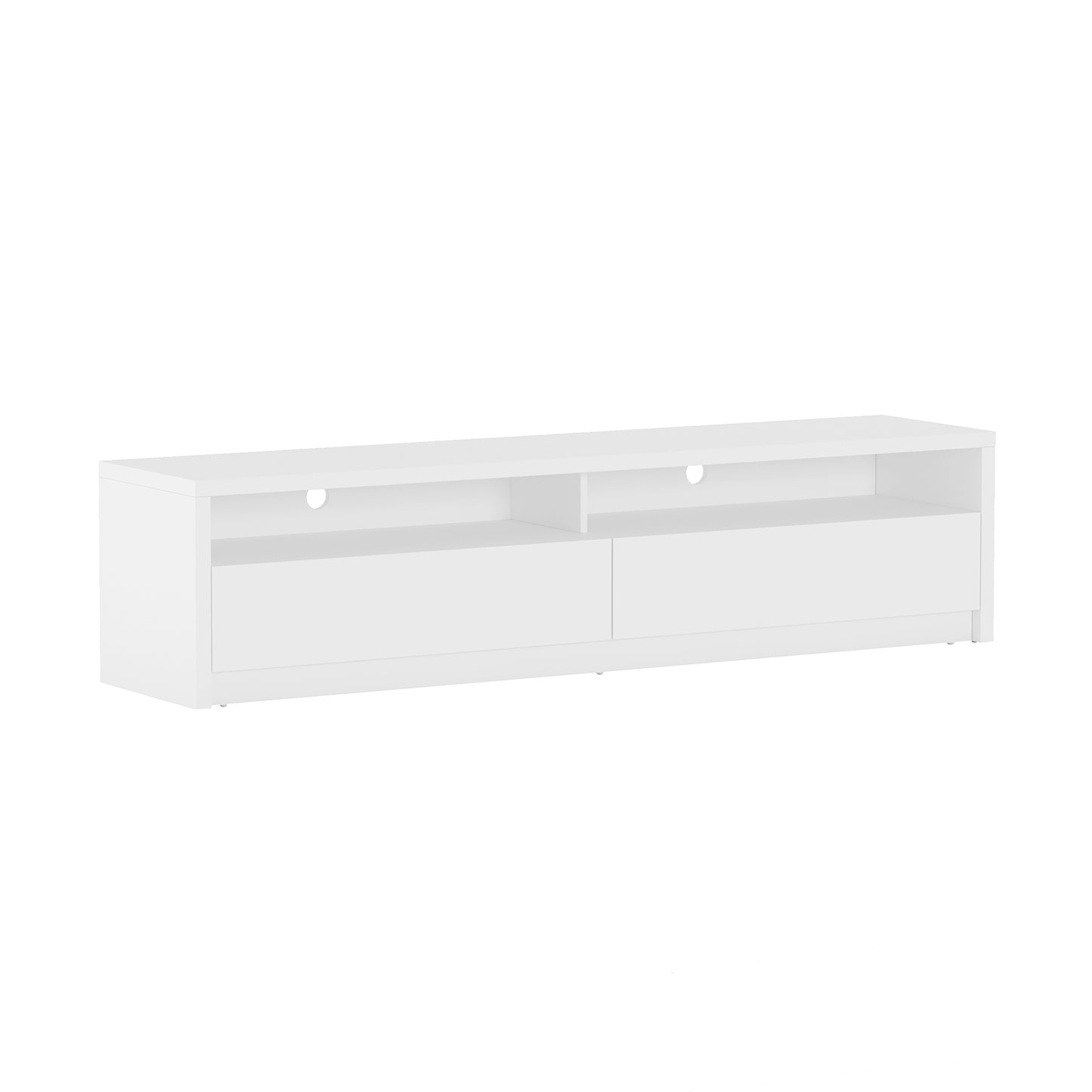 Duncan Contemporary Modern 70" TV Stand in White TV008-WH