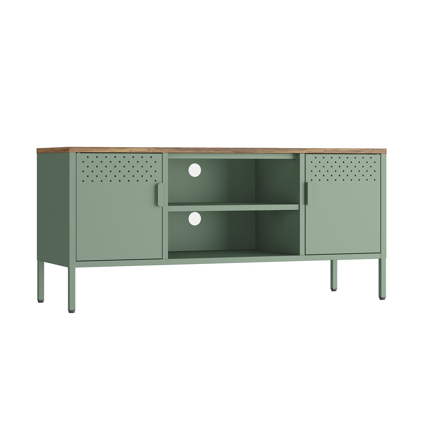 Landen Modern 47" Metal Storage Cabinet in Sage Green TV010-GR