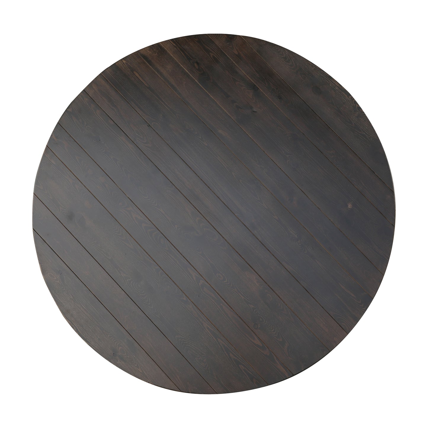 HERCULES 60" Round Mahogany Commercial Farmhouse Folding Table, Antique Rustic Solid Pine Dining Room Table with Foldable Locking Legs Mahogany