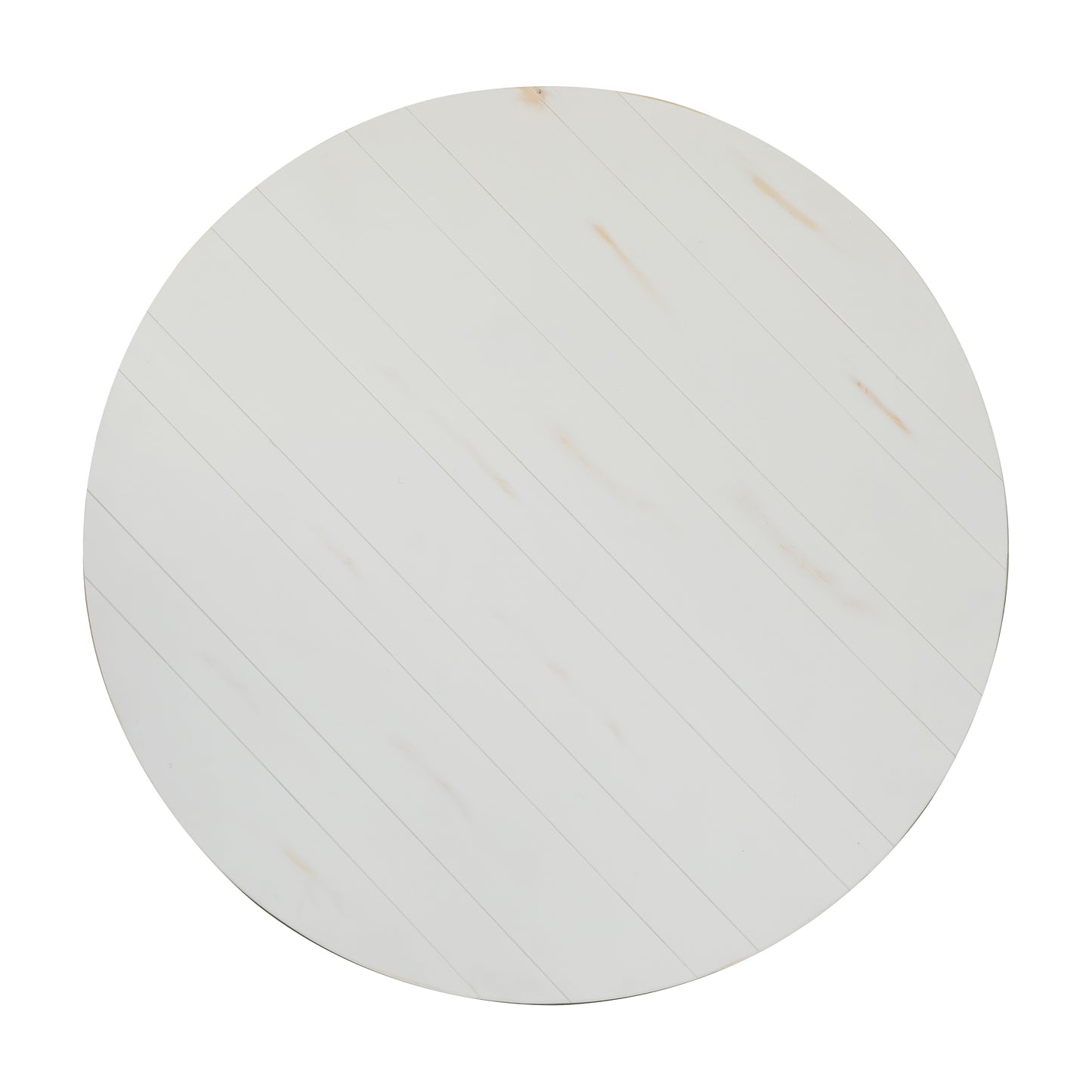 HERCULES 60" Round White Commercial Farmhouse Folding Table, Antique Rustic Solid Pine Dining Room Table with Foldable Locking Legs White XA-F-60-RD-WH-GG
