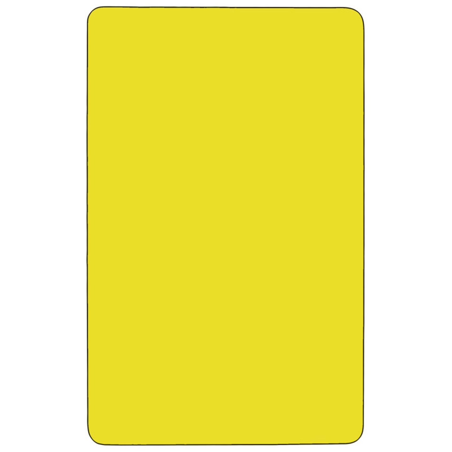 Wren 24''W x 60''L Rectangular Yellow HP Laminate Activity Table - Standard Height Adjustable Legs Yellow
