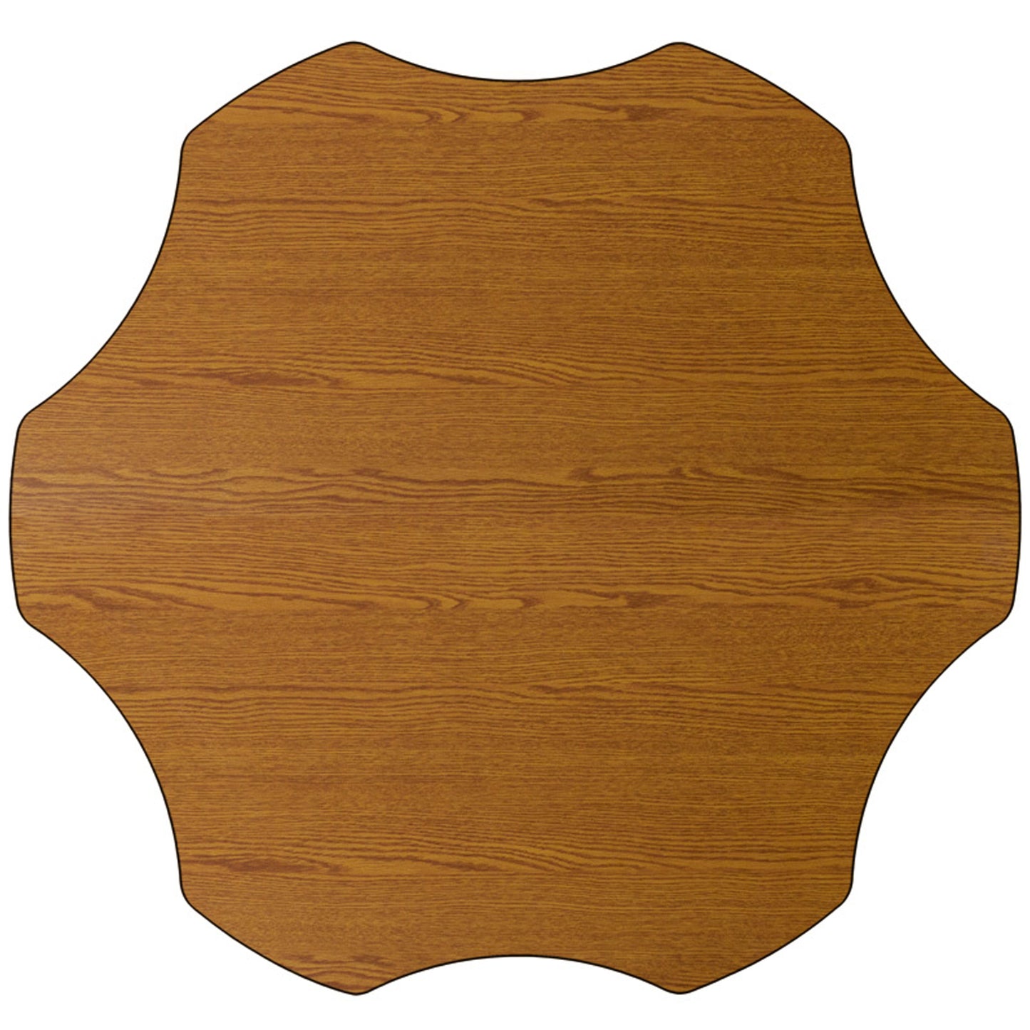 Wren Mobile 60'' Flower Oak Thermal Laminate Activity Table - Standard Height Adjustable Legs Oak