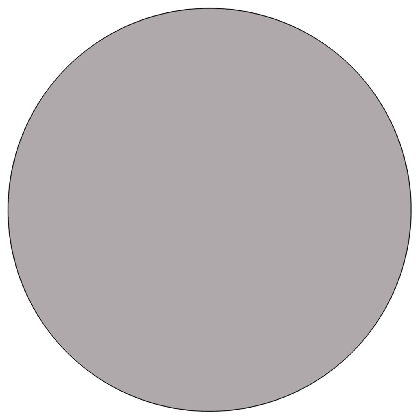 Wren 60'' Round Grey Thermal Laminate Activity Table - Standard Height Adjustable Legs Gray XU-A60-RND-GY-T-A-GG