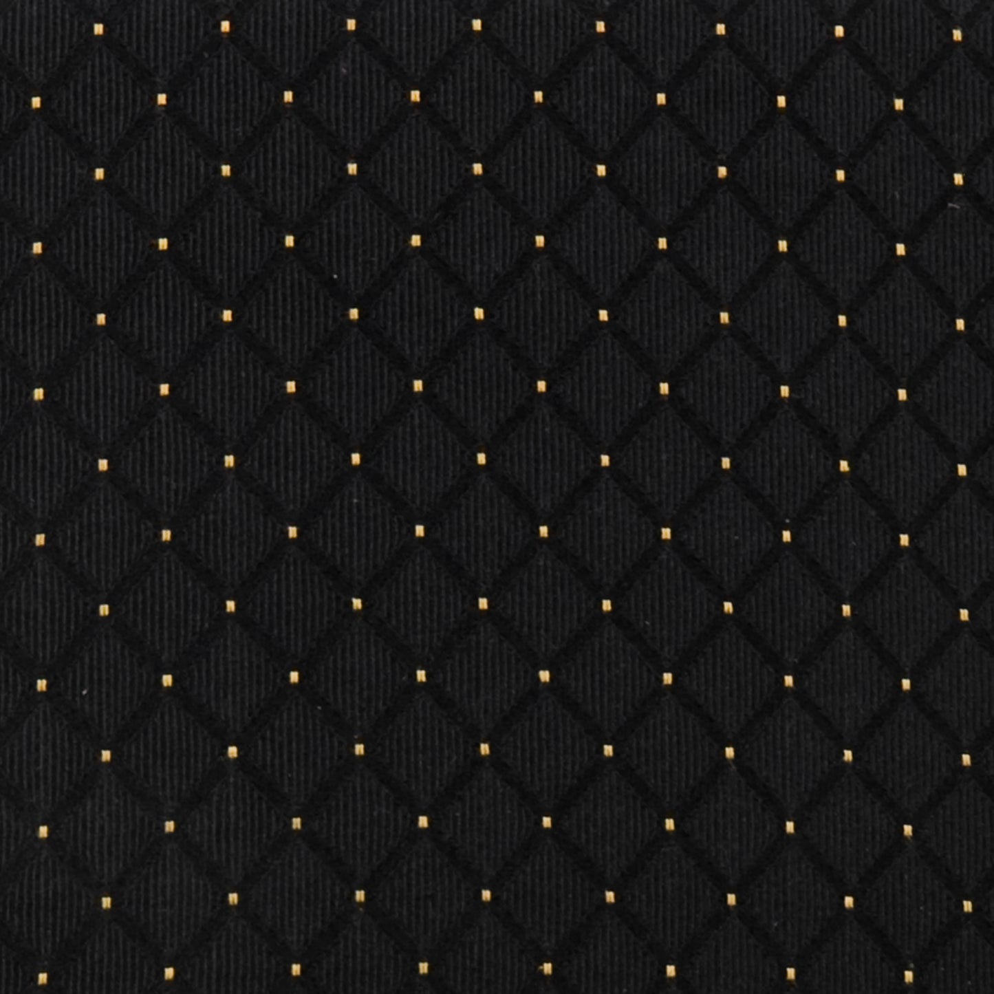 HERCULES Series 18.5''W Church Chair in Black Dot Patterned Fabric with Book Rack - Gold Vein Frame Black Dot Patterned Fabric/Gold Vein Frame